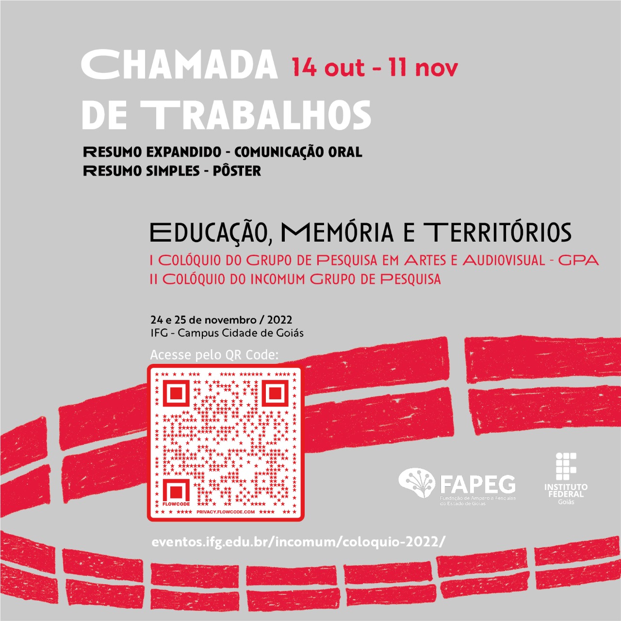 Trabalhos nas modalidades Comunicação Oral e Pôster podem ser enviados até 11 de novembro Trabalhos nas modalidades Comunicação Oral e Pôster podem ser enviados até 11 de novembro